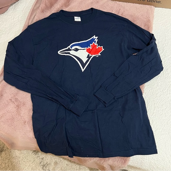 Tops - Navy Blue Long Sleeve Blue Jays Top